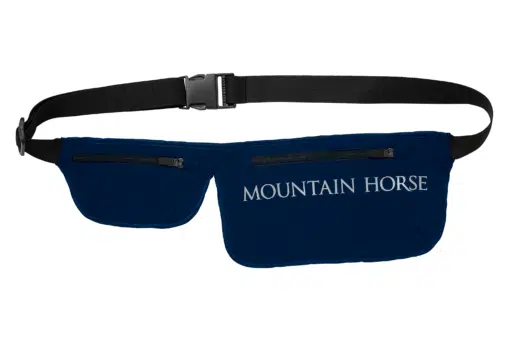 Mountain Horse Double Waistbag for storing mobile phone and small items while riding. Mountain Horse topelt vöökott, sobib mobiili ja väikeste esemete hoiustamiseks ratsutamise ajal. Riñonera doble Mountain Horse, ideal para llevar el móvil y objetos pequeños mientras montas Navy