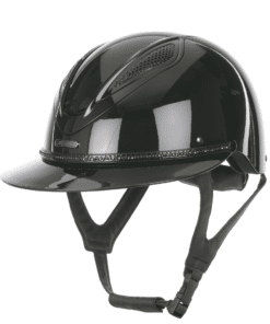 Lami-Cell Helmet Alicia. Ratsakiiver Alicia läikiva viimistlusega ja mustade kristallidega.