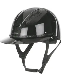 Lami-Cell Helmet Alicia. Ratsakiiver Alicia läikiva viimistlusega ja mustade kristallidega.