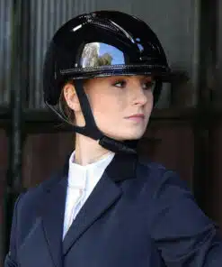 Lami-Cell Helmet Alicia. Ratsakiiver Alicia läikiva viimistlusega ja mustade kristallidega.