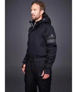 Mountain Horse Unisex Protect Overall, padded, water and windproof with reflective details and detachable hood.