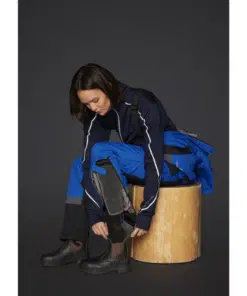 Mountain Horse Unisex Protect Overall, padded, water and windproof with reflective details and detachable hood.