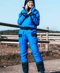 Mountain Horse Unisex Protect Overall, padded, water and windproof with reflective details and detachable hood.