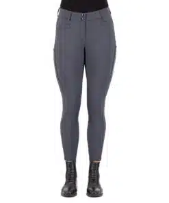Euro-Star ratsapüksid Arielle, slim-fit disain, põlve grippidega ja elegantsete kristallidega kaunistatud taskute äär.