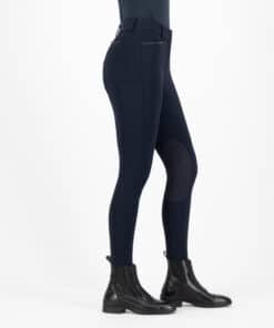 Euro-Star ratsapüksid Arielle, slim-fit disain, põlve grippidega ja elegantsete kristallidega kaunistatud taskute äär.