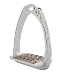 Acavallo Arena Aluplus 2.0 turvajalused – anodeeritud alumiiniumist, roostevaba terasest tallaga ja küljelt avaneva mehhanismiga.