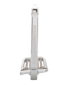 Acavallo Arena Aluplus 2.0 turvajalused – anodeeritud alumiiniumist, roostevaba terasest tallaga ja küljelt avaneva mehhanismiga.