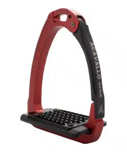 Acavallo Arena Aluplus 2.0 turvajalused – anodeeritud alumiiniumist, roostevaba terasest tallaga ja küljelt avaneva mehhanismiga.