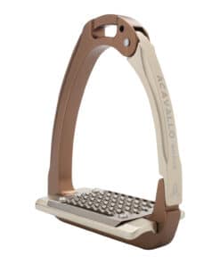 Acavallo Arena Aluplus 2.0 turvajalused – anodeeritud alumiiniumist, roostevaba terasest tallaga ja küljelt avaneva mehhanismiga.