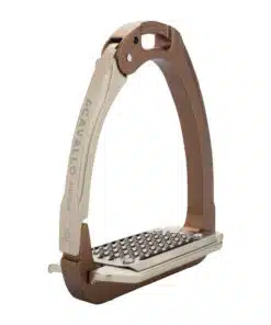 Acavallo Arena Aluplus 2.0 turvajalused – anodeeritud alumiiniumist, roostevaba terasest tallaga ja küljelt avaneva mehhanismiga.