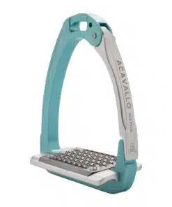 Acavallo Arena Aluplus 2.0 turvajalused – anodeeritud alumiiniumist, roostevaba terasest tallaga ja küljelt avaneva mehhanismiga.