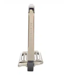 Acavallo Arena Aluplus 2.0 turvajalused – anodeeritud alumiiniumist, roostevaba terasest tallaga ja küljelt avaneva mehhanismiga.