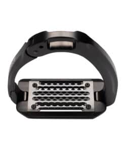 Acavallo Arena Aluplus 2.0 turvajalused – anodeeritud alumiiniumist, roostevaba terasest tallaga ja küljelt avaneva mehhanismiga.