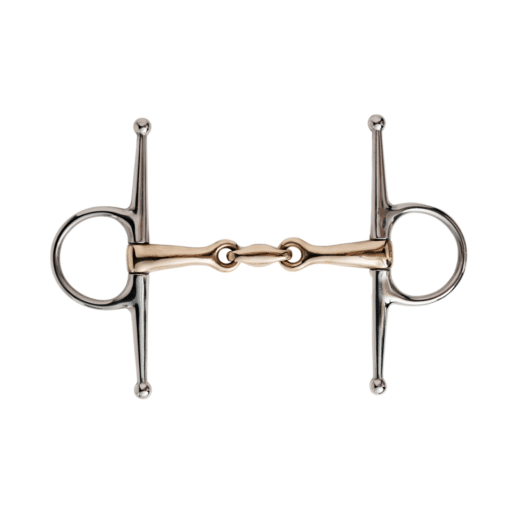Bocca Bits Full Cheek Snaffle with Copper Lozenge