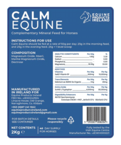Calm Equine - ideaalne toidulisand stressi ja ärevuse leevendamiseks.