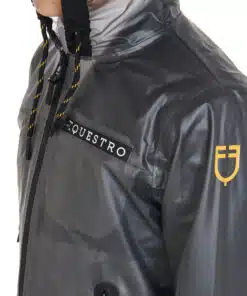 Equestro laste tuulekindel kapuutsiga vihmajope – läbipaistev, veekindel ja unisex mudel ratsutamiseks.