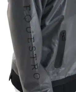 Equestro laste tuulekindel kapuutsiga vihmajope – läbipaistev, veekindel ja unisex mudel ratsutamiseks.