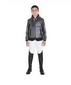 Equestro laste tuulekindel kapuutsiga vihmajope – läbipaistev, veekindel ja unisex mudel ratsutamiseks.