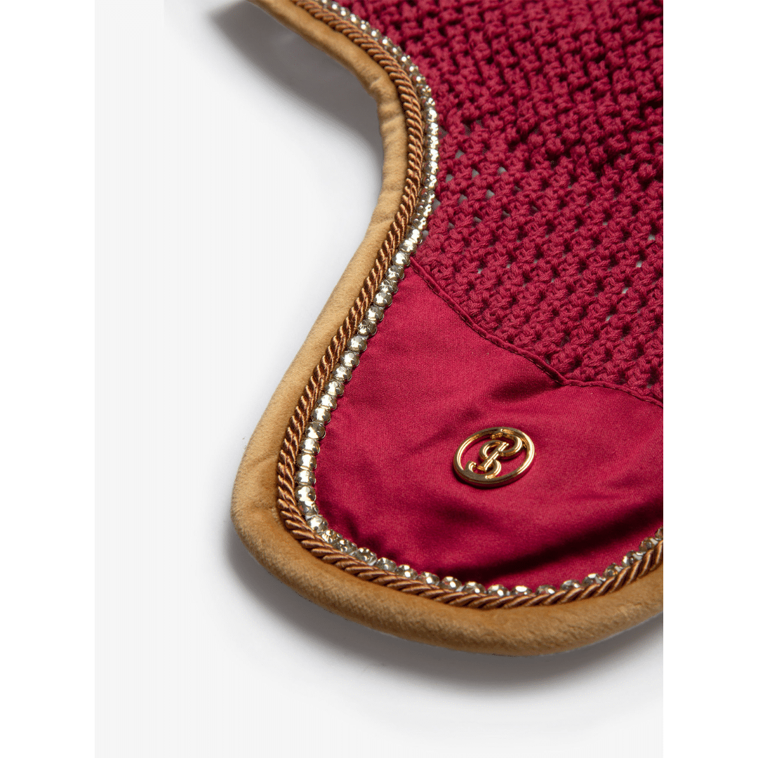 PS of Sweden Vintage Monogram kõrvad, elastne kõrvade osa, kristallidega äär, käsitsi heegeldatud.