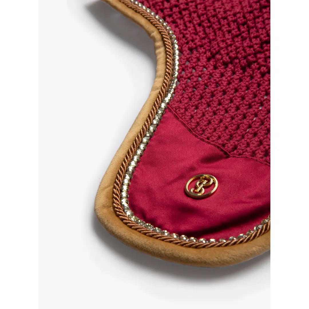 PS of Sweden Vintage Monogram kõrvad, elastne kõrvade osa, kristallidega äär, käsitsi heegeldatud.