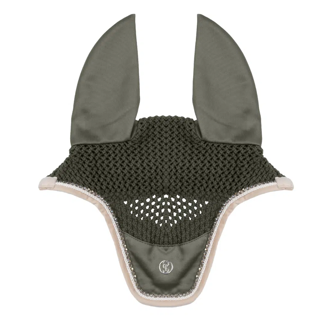 PS of Sweden Vintage Monogram kõrvad, elastne kõrvade osa, kristallidega äär, käsitsi heegeldatud.