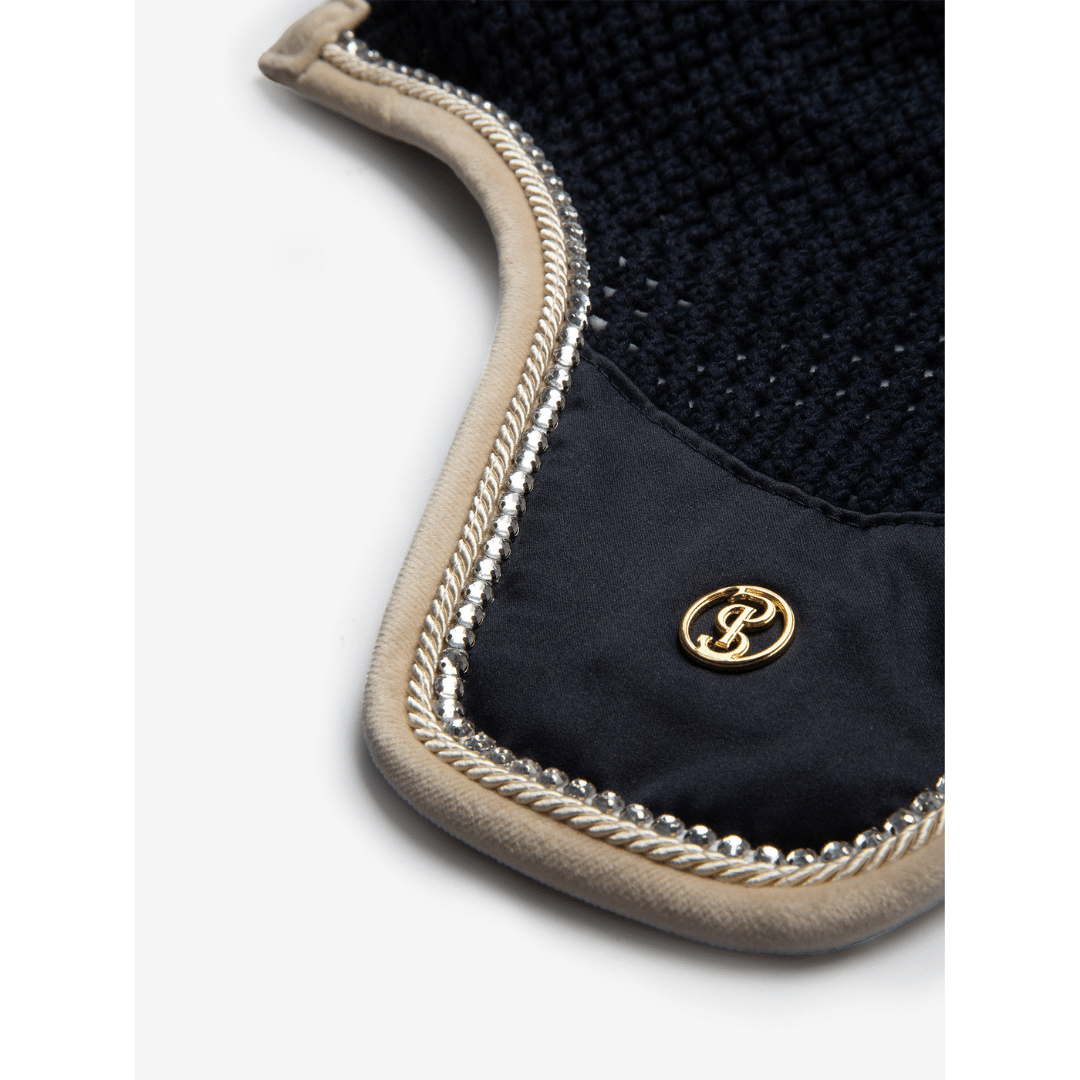 PS of Sweden Vintage Monogram kõrvad, elastne kõrvade osa, kristallidega äär, käsitsi heegeldatud.