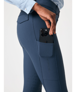 Naiste ratsapüksid keskmise vöökohaga ja sileda põlvegripiga