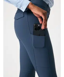 Naiste ratsapüksid keskmise vöökohaga ja sileda põlvegripiga