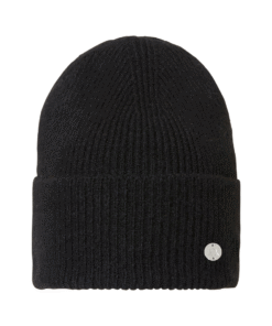 Mountain Horse Lind Beanie müts halli, musta, sinise, tumesinise ja lilla värviga – soe ja stiilne talvemüts volditava serva ja hõbedase MH embleemiga.