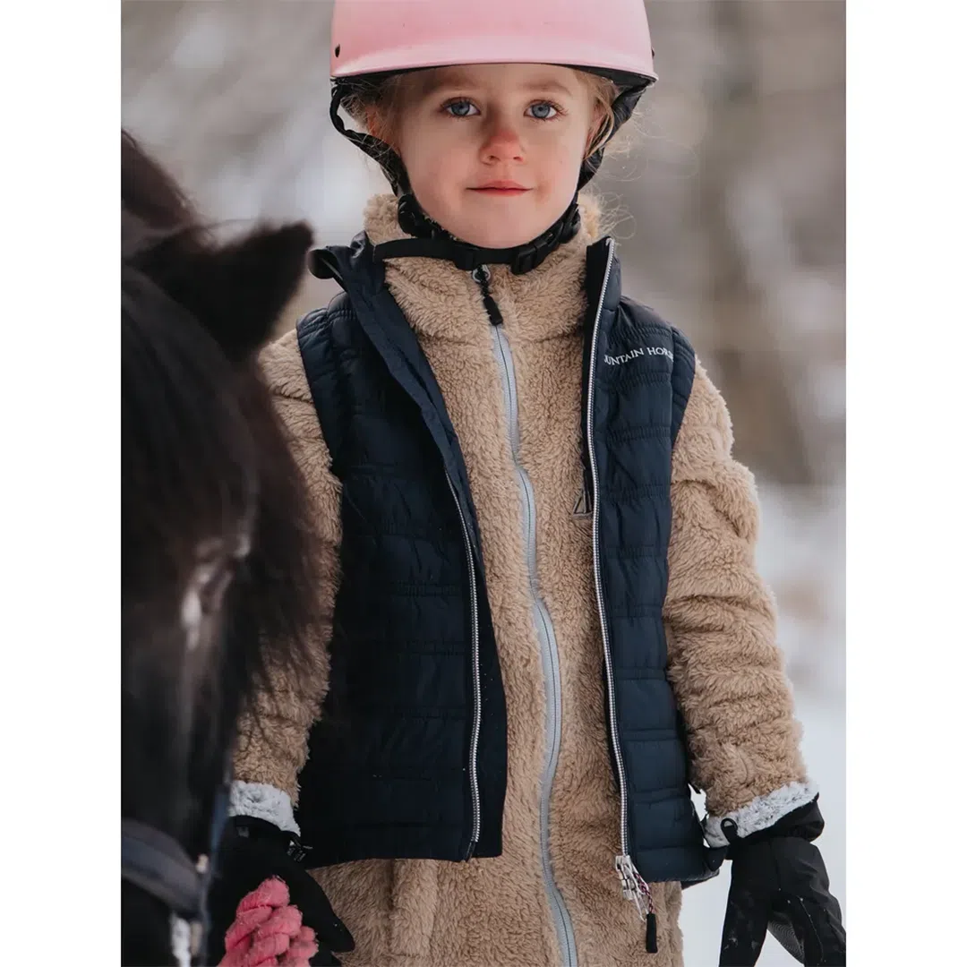 Mountain Horse Kids Fuzzy Fleece punases ja beežis