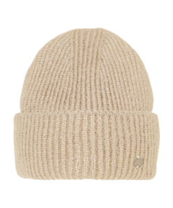 Mountain Horse Sparkle kuldne müts pehme akrüüli–villa segu, helkiva lurex lõnga ja MH logoga.