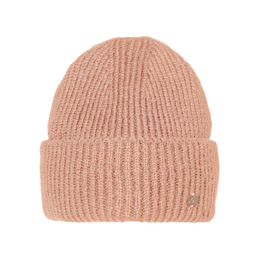 Mountain Horse Sparkle vanaroosa müts pehme akrüüli–villa segu, helkiva lurex lõnga ja MH logoga.