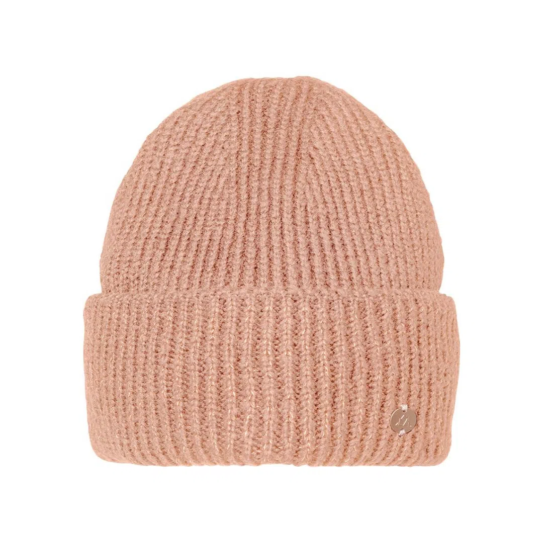 Mountain Horse Sparkle vanaroosa müts pehme akrüüli–villa segu, helkiva lurex lõnga ja MH logoga.